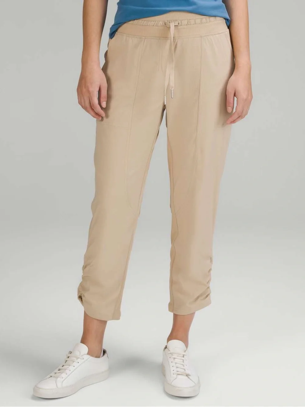 Lululemon Dance Studio Mid-Rise Lined Cropped Pants Trench Tan Size 12